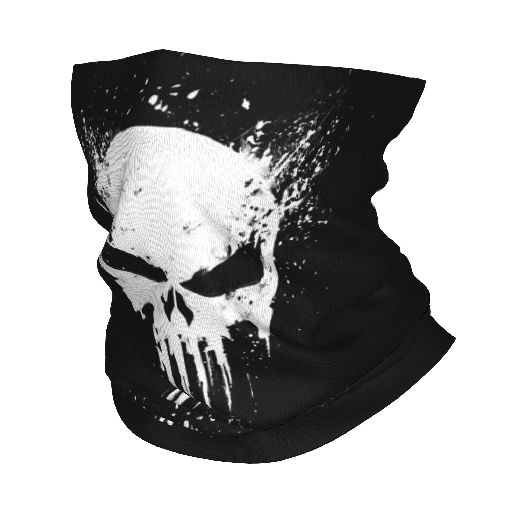 Neck Gaiter Fleece - Зимняя ветрозащитная бандана-снуд с принтом скелета