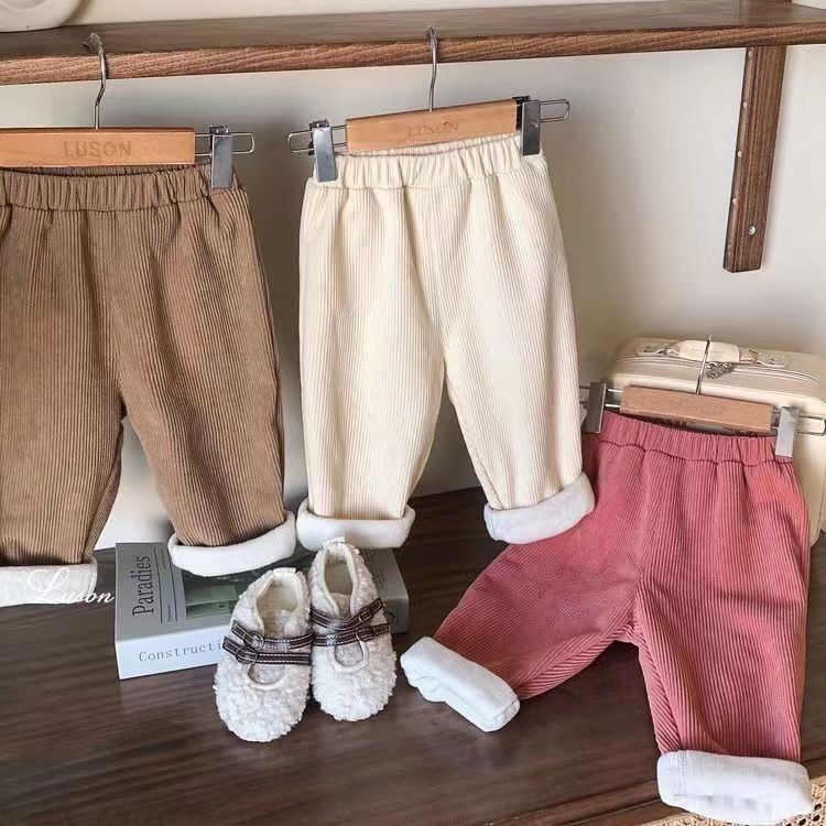 Corduroy Pant Warm - Осенне-зимняя детская одежда, однотонные вельветовые штаны