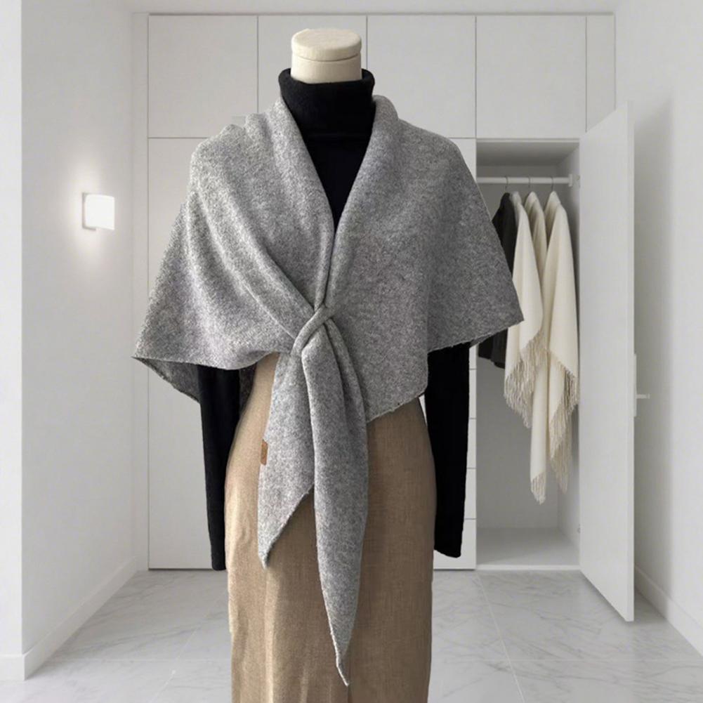 Wool Scarf Men - Женская вязаная шаль-кардиган из шерсти и