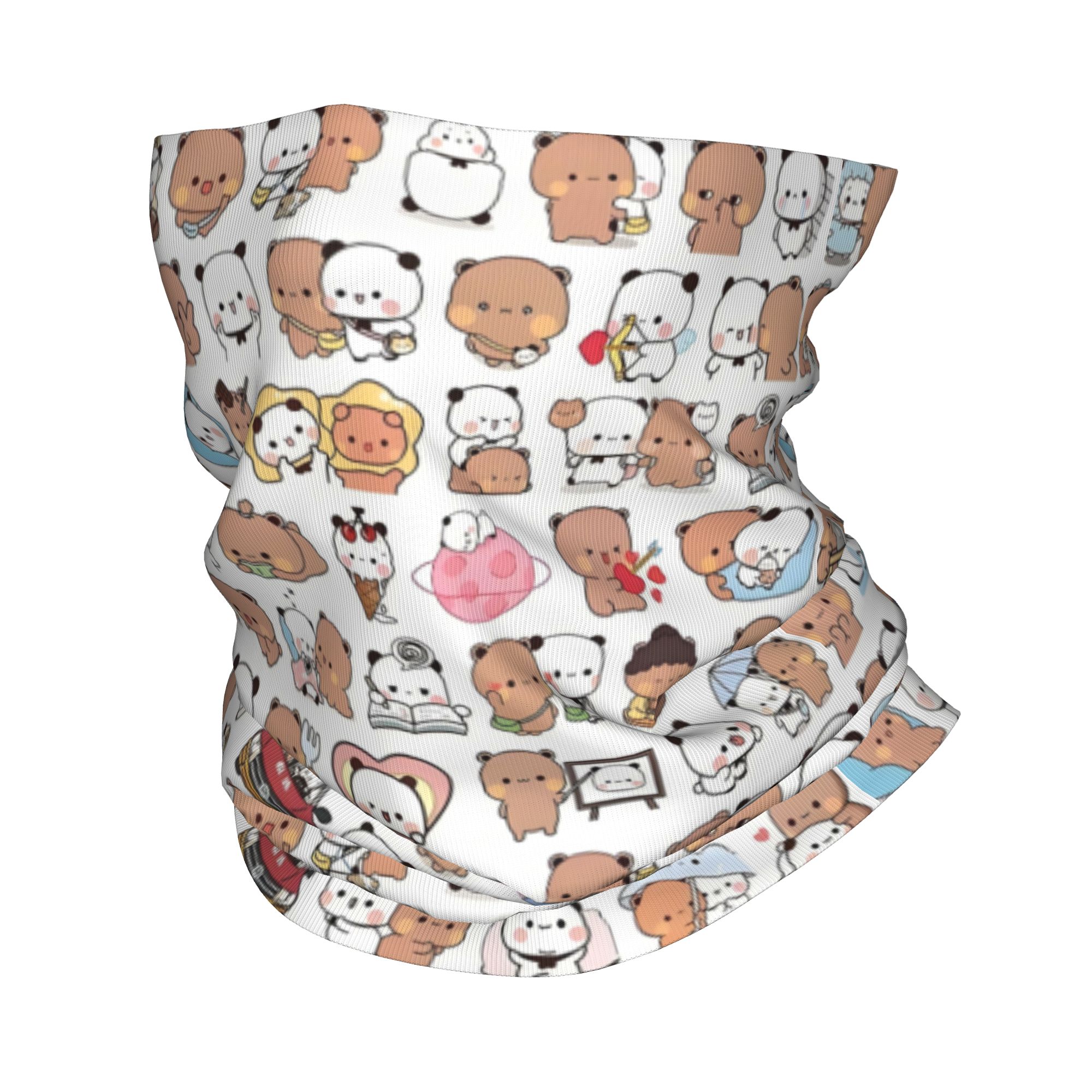 Neck Gaiter Fleece - Пользовательский медведь с рисунком персика и