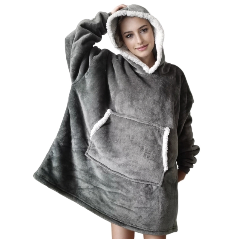 Sherpa Hoodie Fleece - Носимое супермягкое фланелевое флисовое одеяло из