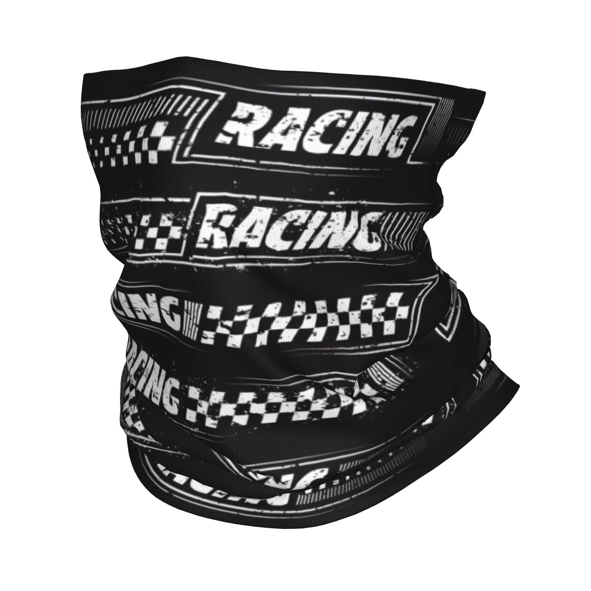 Neck Gaiter Fleece - Пользовательские гонки Speed Rally Race клетчатый