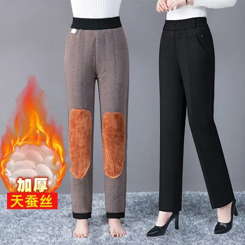 Corduroy Pant Warm - Брюки женские с прямыми штанинами, свободная