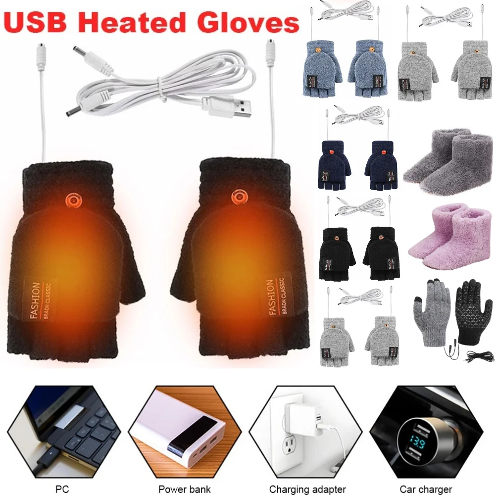 Hand Warmer Electric - USB перчатки с электрическим подогревом, зимние