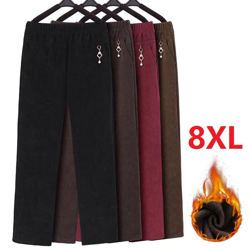 Corduroy Pant Warm - Высококачественные вельветовые прямые брюки женские осенне-зимние