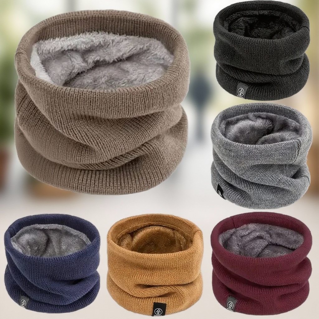 Neck Gaiter Fleece - Теплый вязаный шарф, утолщенный плюшевый ветрозащитный