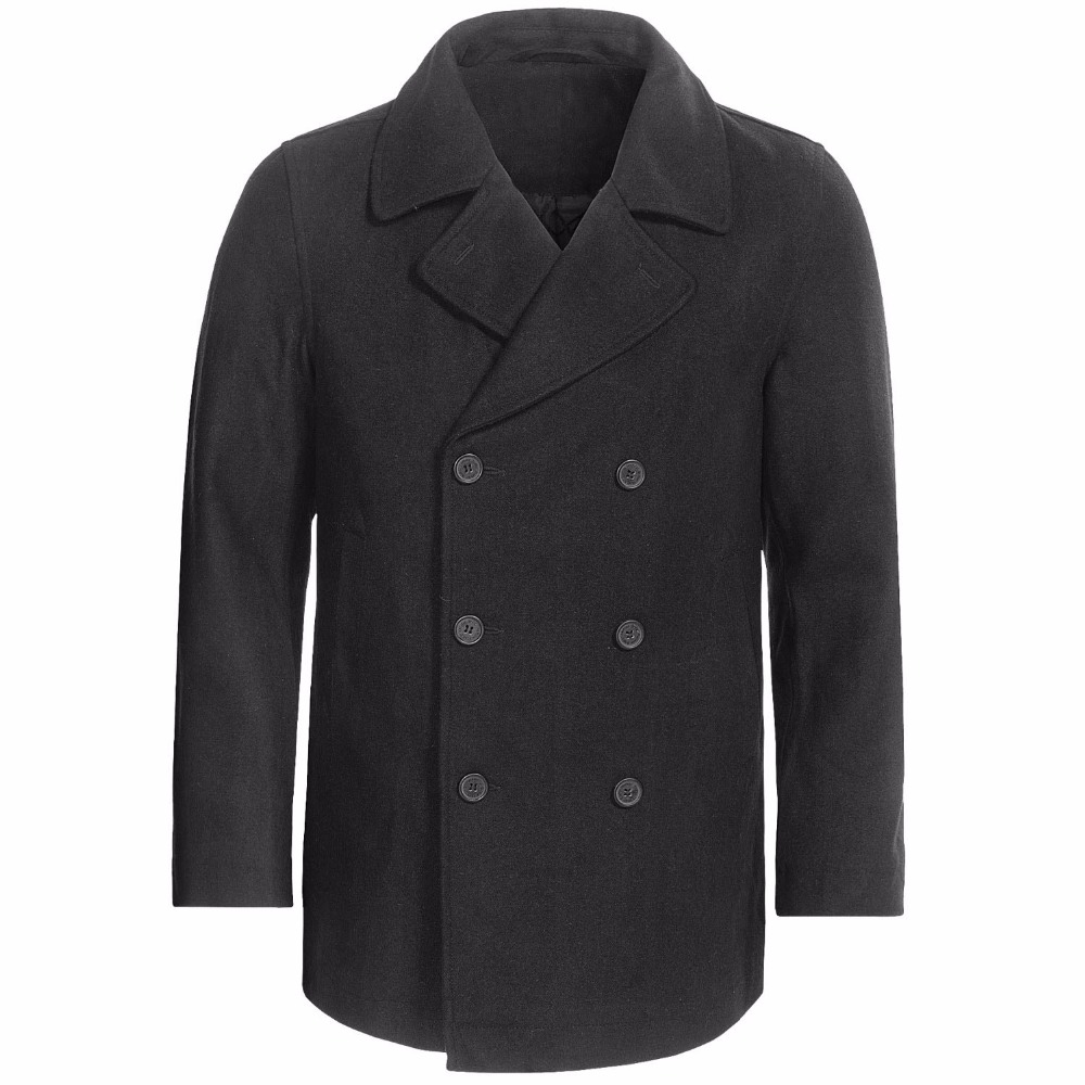 Wool Coat Peacoat - Полупальто темно-серого цвета на осень/зиму, классическое