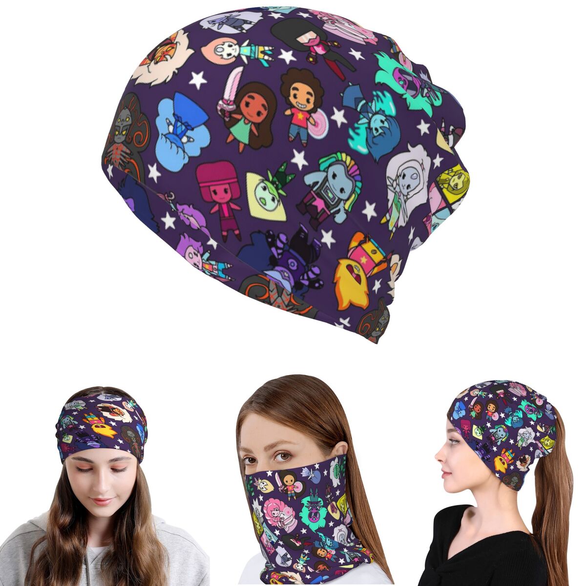 Knit Beanie Hat Warm - Бандана Crystal Gems Steven Universe, шарф