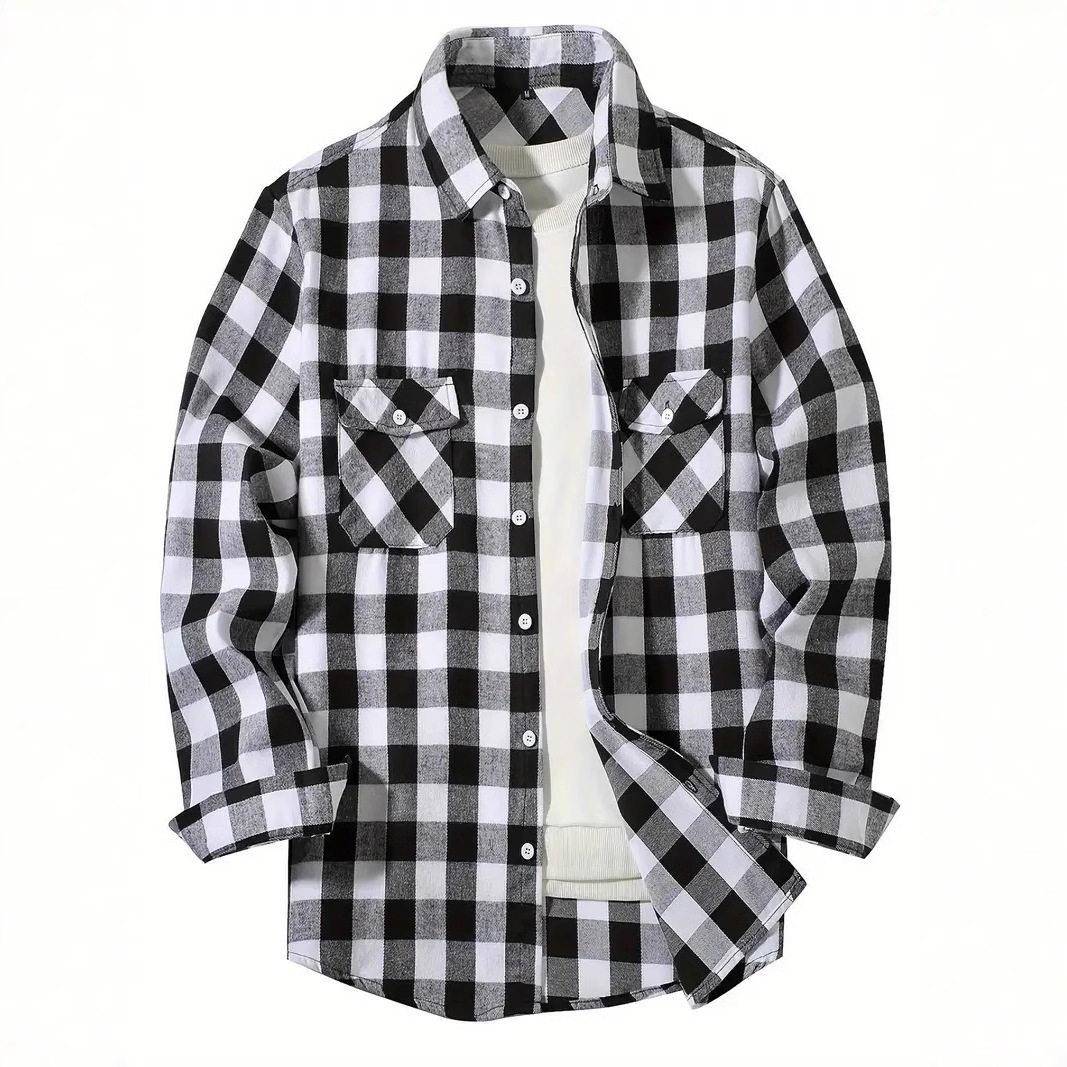 Flannel Shirt Lined - Мужская фланелевая рубашка-куртка на флисовой подкладке,