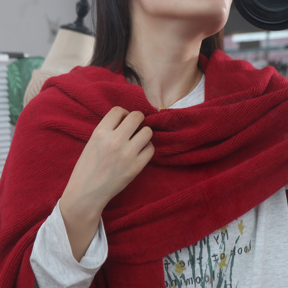 Wool Scarf Men - Высококачественный однотонный мужской шерстяной шарф, простой
