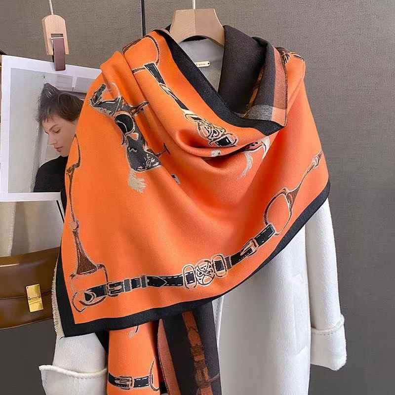 Wool Scarf Men - Ретро райдерский шарф из искусственного кашемира,