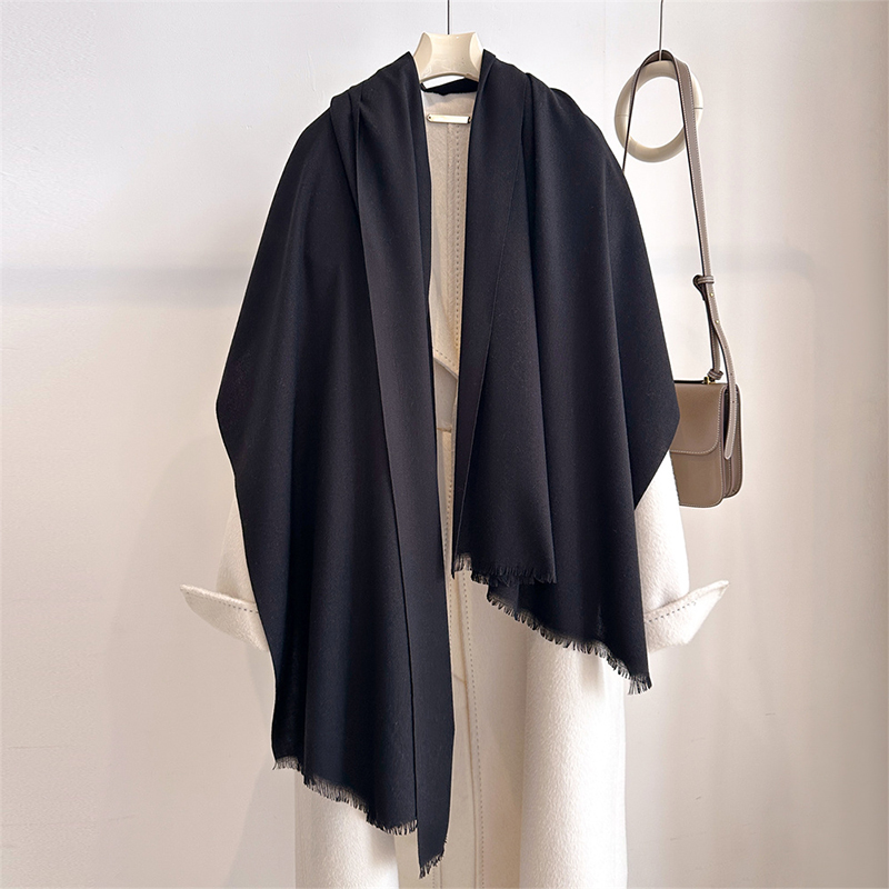 Cashmere Pashmina Wrap - Роскошный зимний кашемировый шарф, женский однотонный