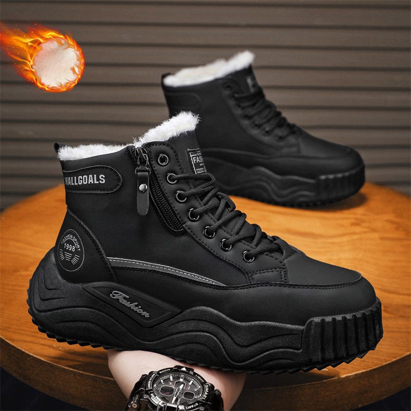 Waterproof Winter Boot - Мужские зимние сапоги-снегоходы: термостойкие, с флисовой