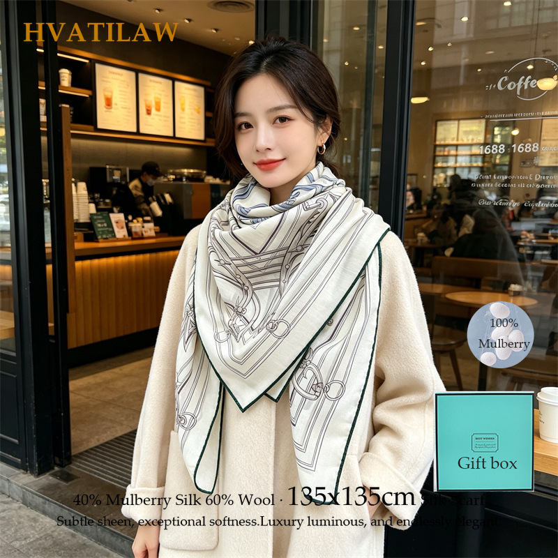 Шарф из 40% шелка и 60% шерсти – обзор и цена Shawl Wrap Winter