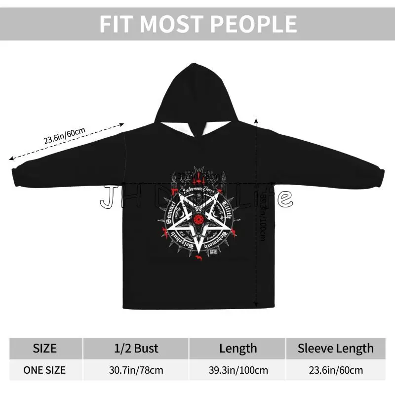 Черная Сатана Череп Мертва Гол – обзор и цена Sherpa Hoodie Fleece