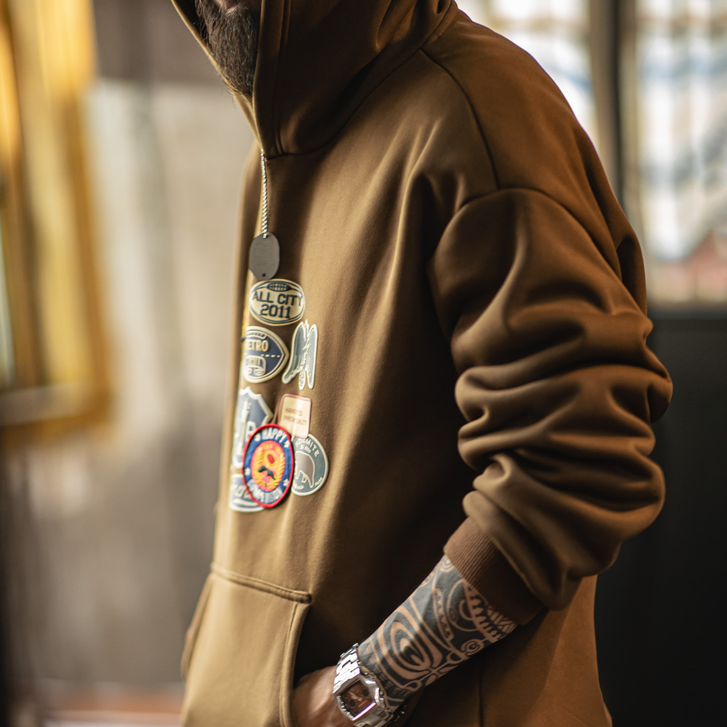 Винтажная мужская толстовка с  – обзор и цена Sherpa Hoodie Fleece