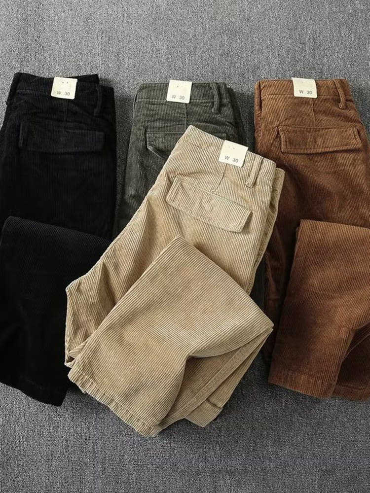 Весенне-осенние новые модные о – обзор и цена Corduroy Pant Warm