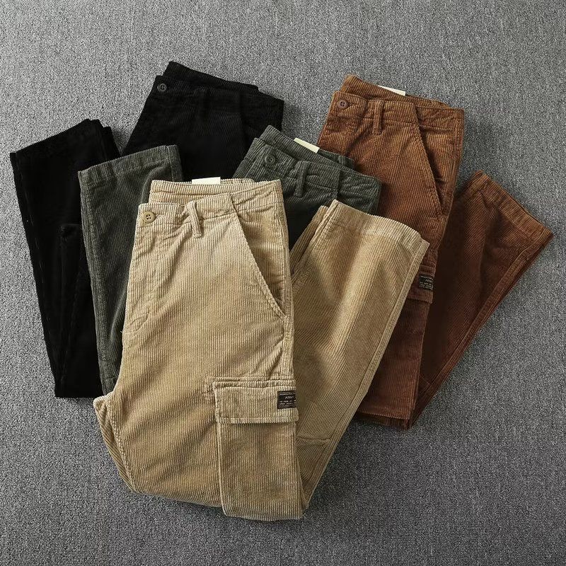 Весенне-осенние новые модные о – обзор и цена Corduroy Pant Warm