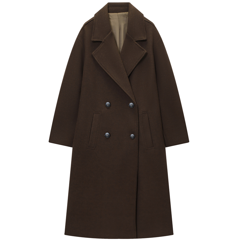 HXAO женское пальто коричневые – обзор и цена Wool Coat Peacoat
