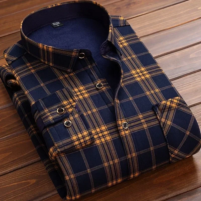 2025: мужские зимние теплые кл – обзор и цена Flannel Shirt Lined