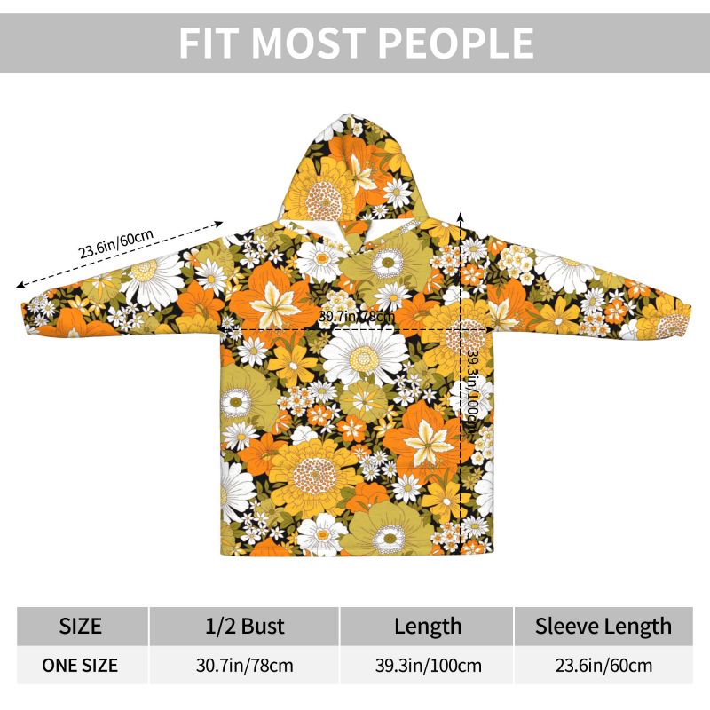 Одеяло в стиле хиппи с цветочн – обзор и цена Sherpa Hoodie Fleece