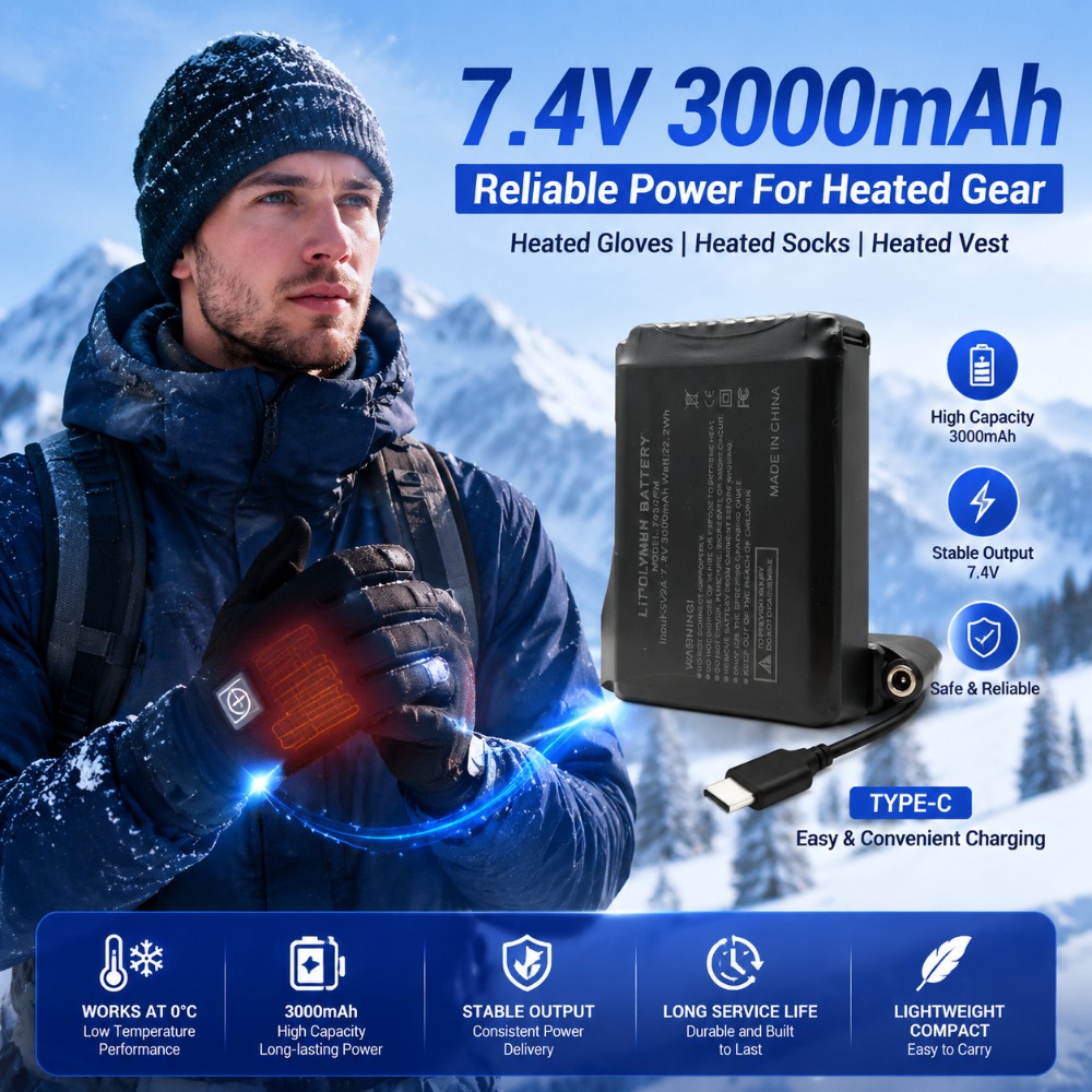 Литиевые аккумуляторы 7.4V 300 – обзор и цена Heated Vest Battery