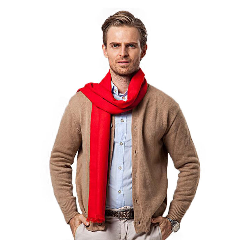Модный зимний однотонный мужск – обзор и цена Wool Scarf Men