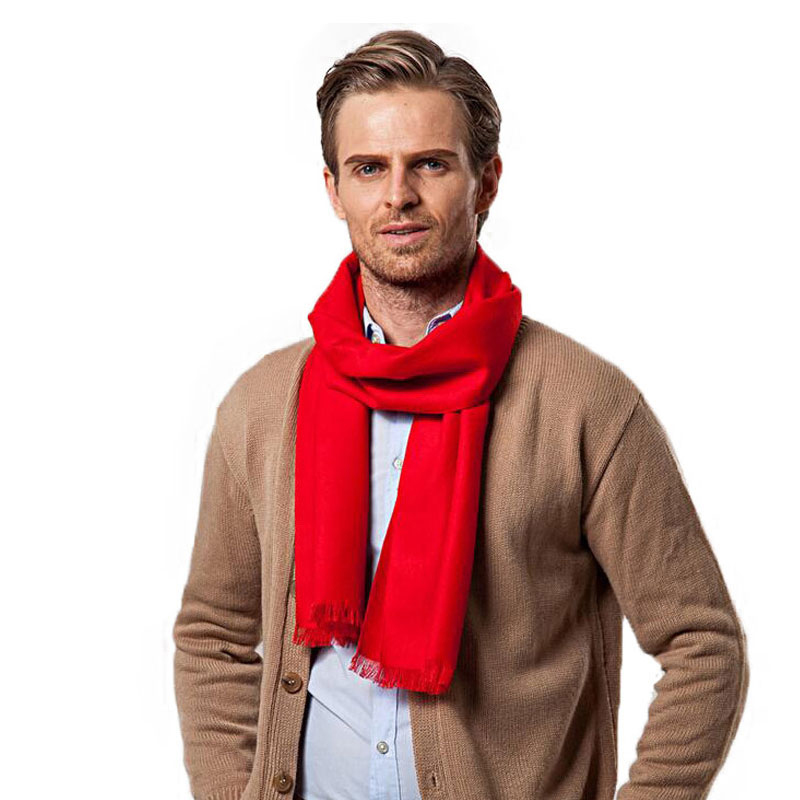 Модный зимний однотонный мужск – обзор и цена Wool Scarf Men