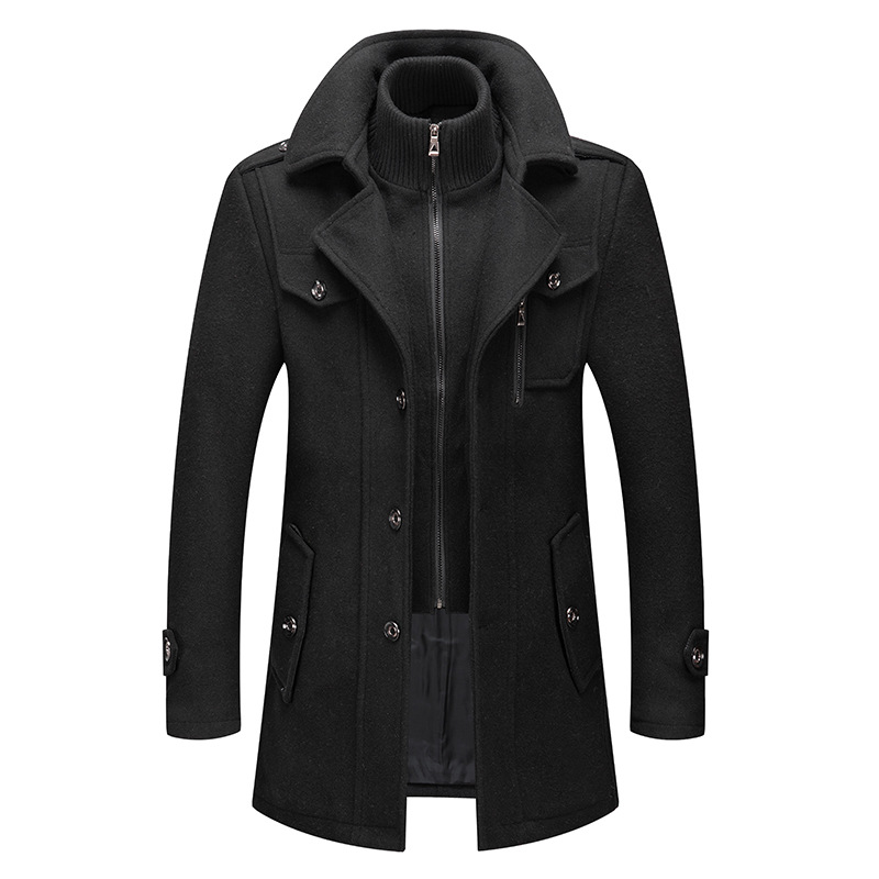 Мужское зимнее шерстяное пальт – обзор и цена Wool Coat Peacoat