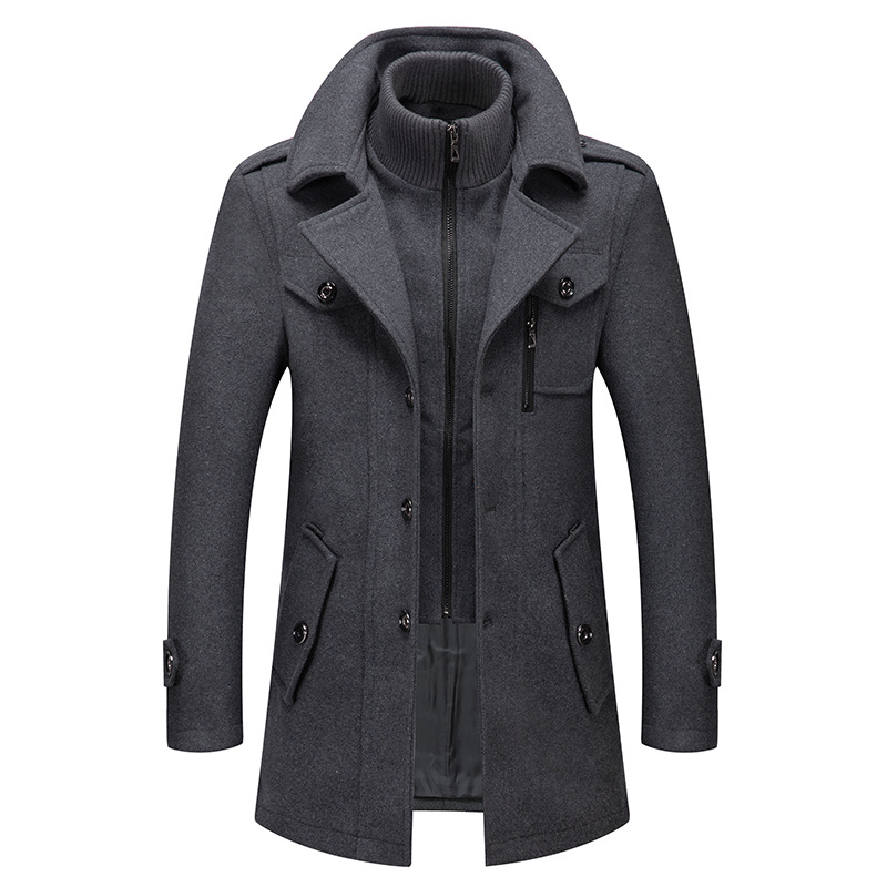 Мужское зимнее шерстяное пальт – обзор и цена Wool Coat Peacoat