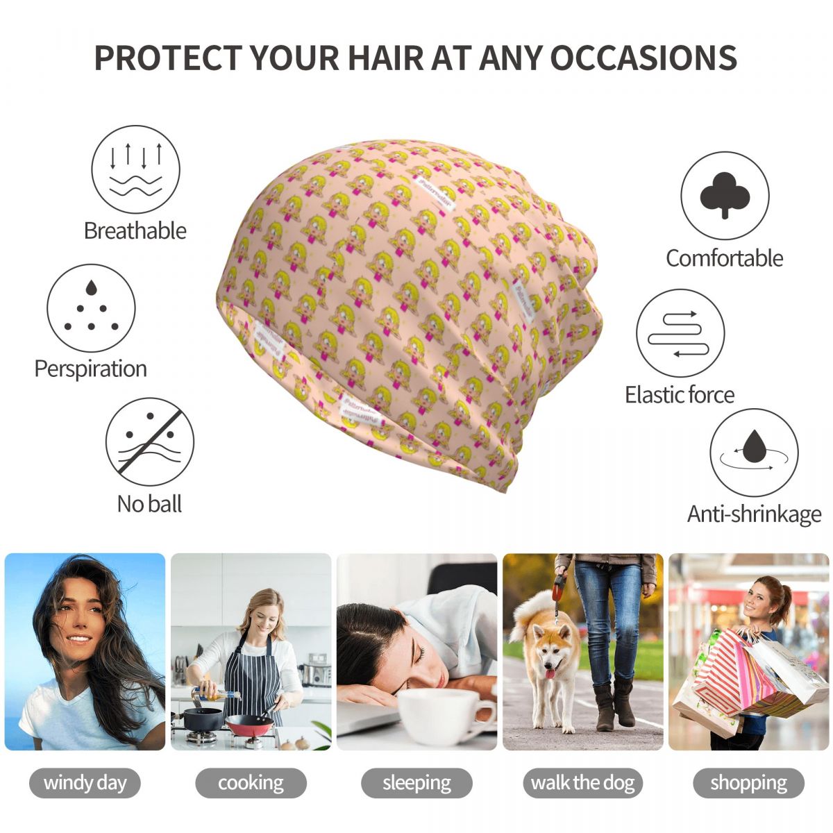 Бандана с изображением Лиззи М – обзор и цена Knit Beanie Hat Warm