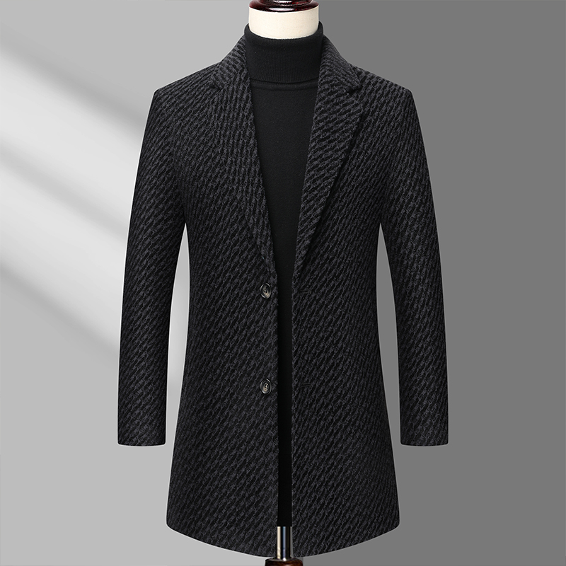 Длинное пальто, мужская шерстя – обзор и цена Wool Coat Peacoat