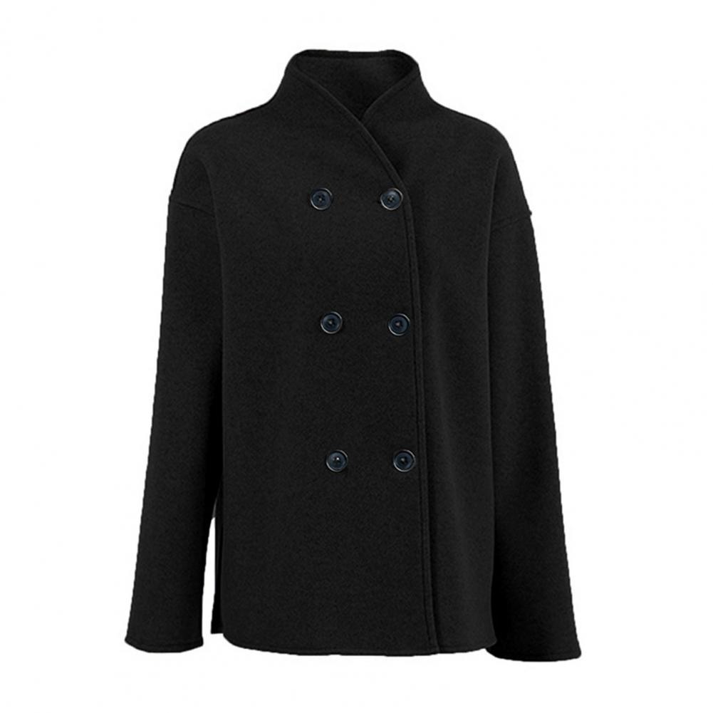 Женское зимнее укороченное шер – обзор и цена Wool Coat Peacoat