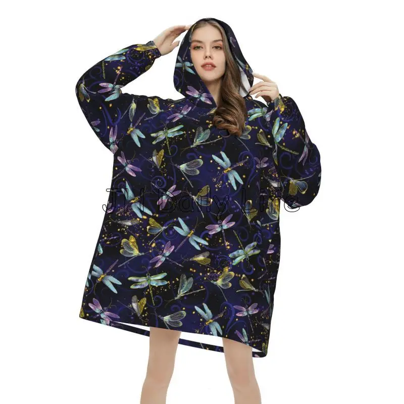 Носимое одеяло с капюшоном Dra – обзор и цена Sherpa Hoodie Fleece