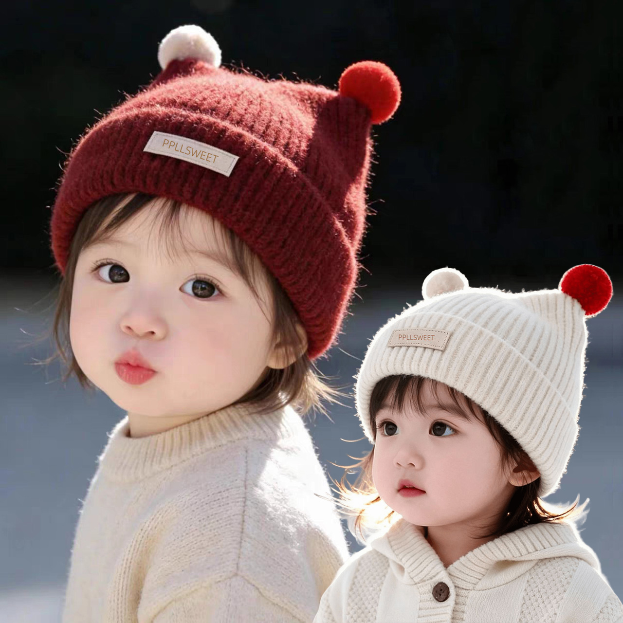 Вязаная шапка для малышей 1-4  – обзор и цена Knit Beanie Hat Warm