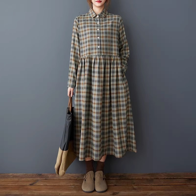 Корейское свободное платье-руб – обзор и цена Flannel Shirt Lined