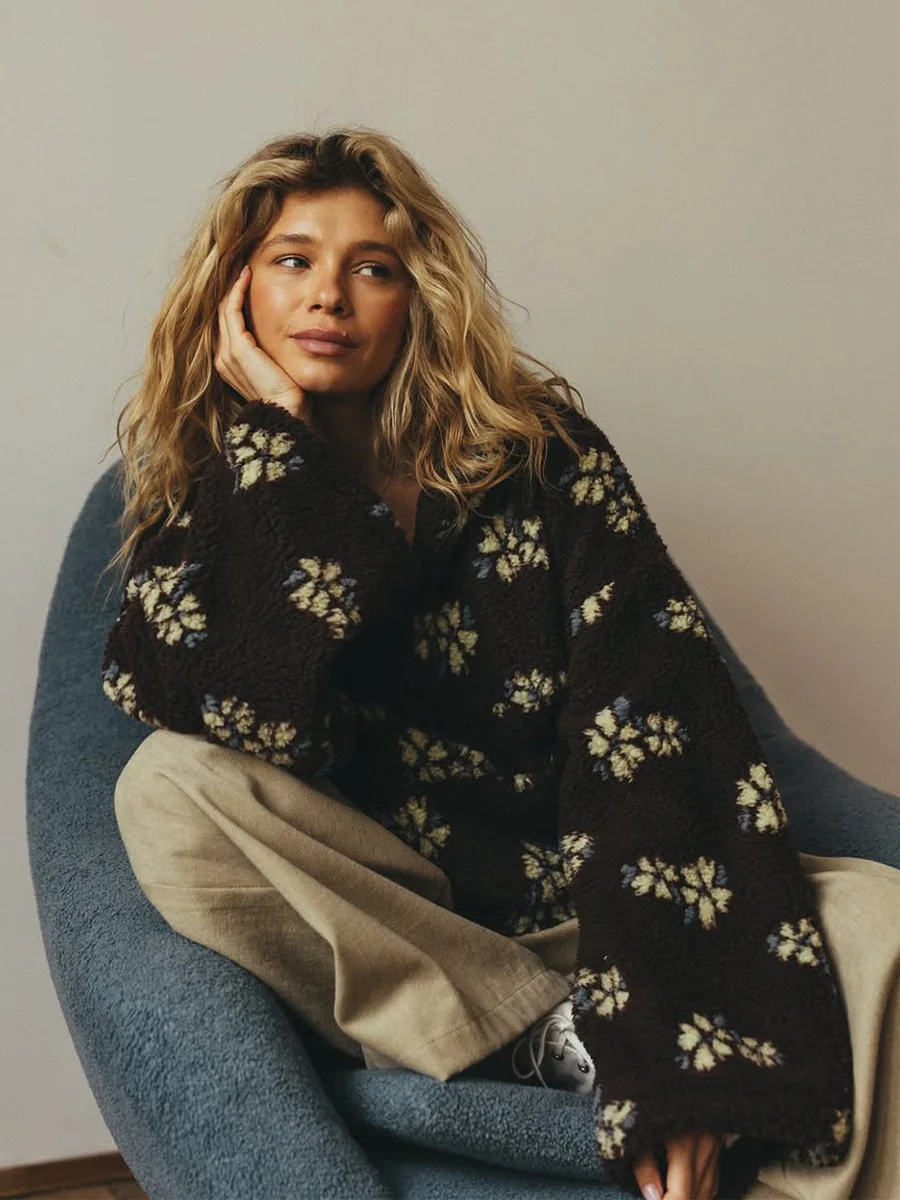 Осенне-зимние женские толстовк – обзор и цена Sherpa Hoodie Fleece