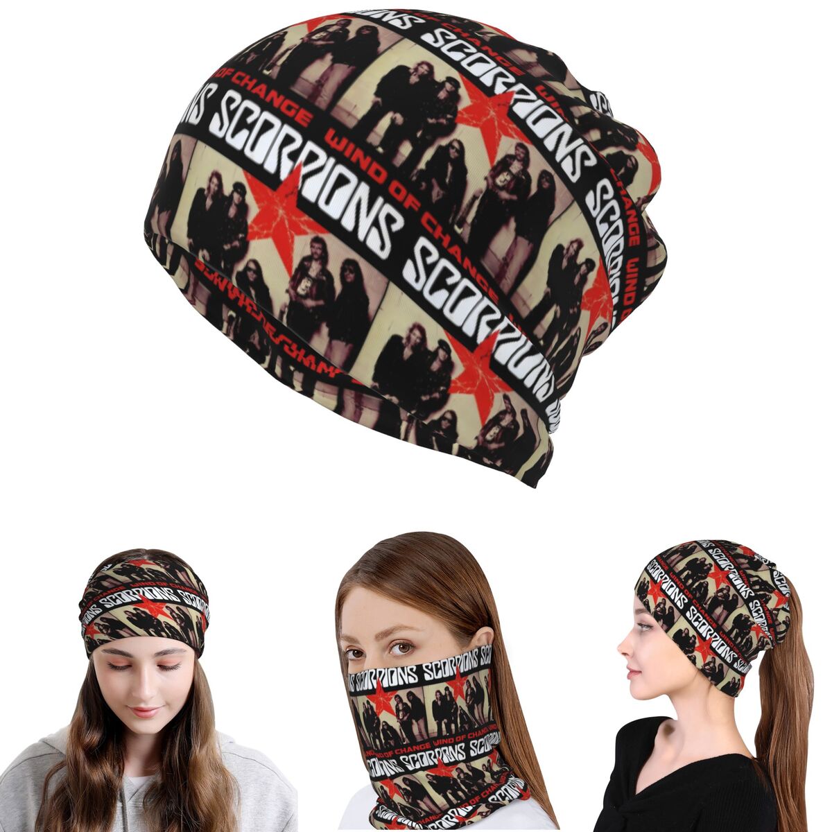 Шарф-бандана Scorpions Band Ro – обзор и цена Knit Beanie Hat Warm