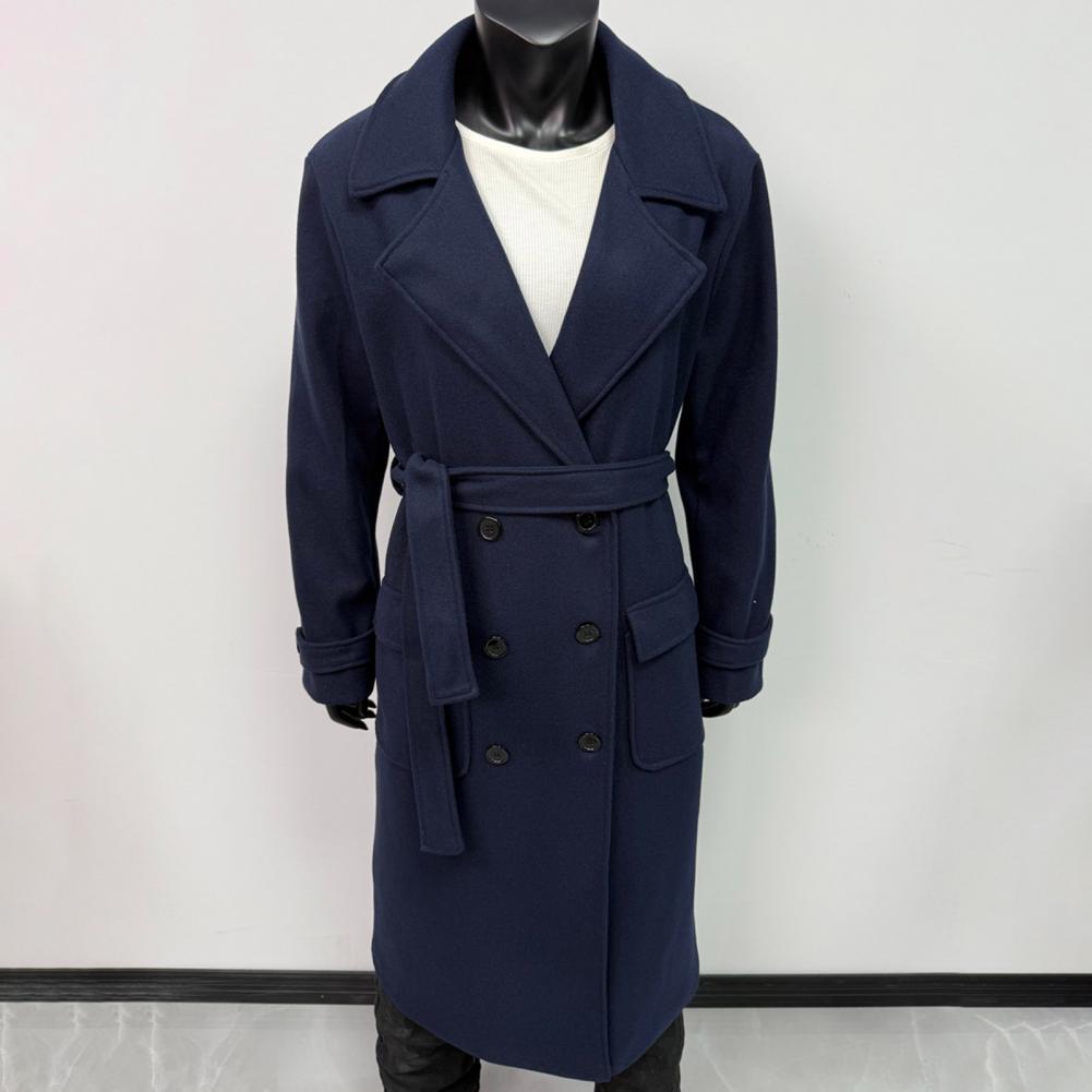 Женское двубортное пальто-трен – обзор и цена Wool Coat Peacoat