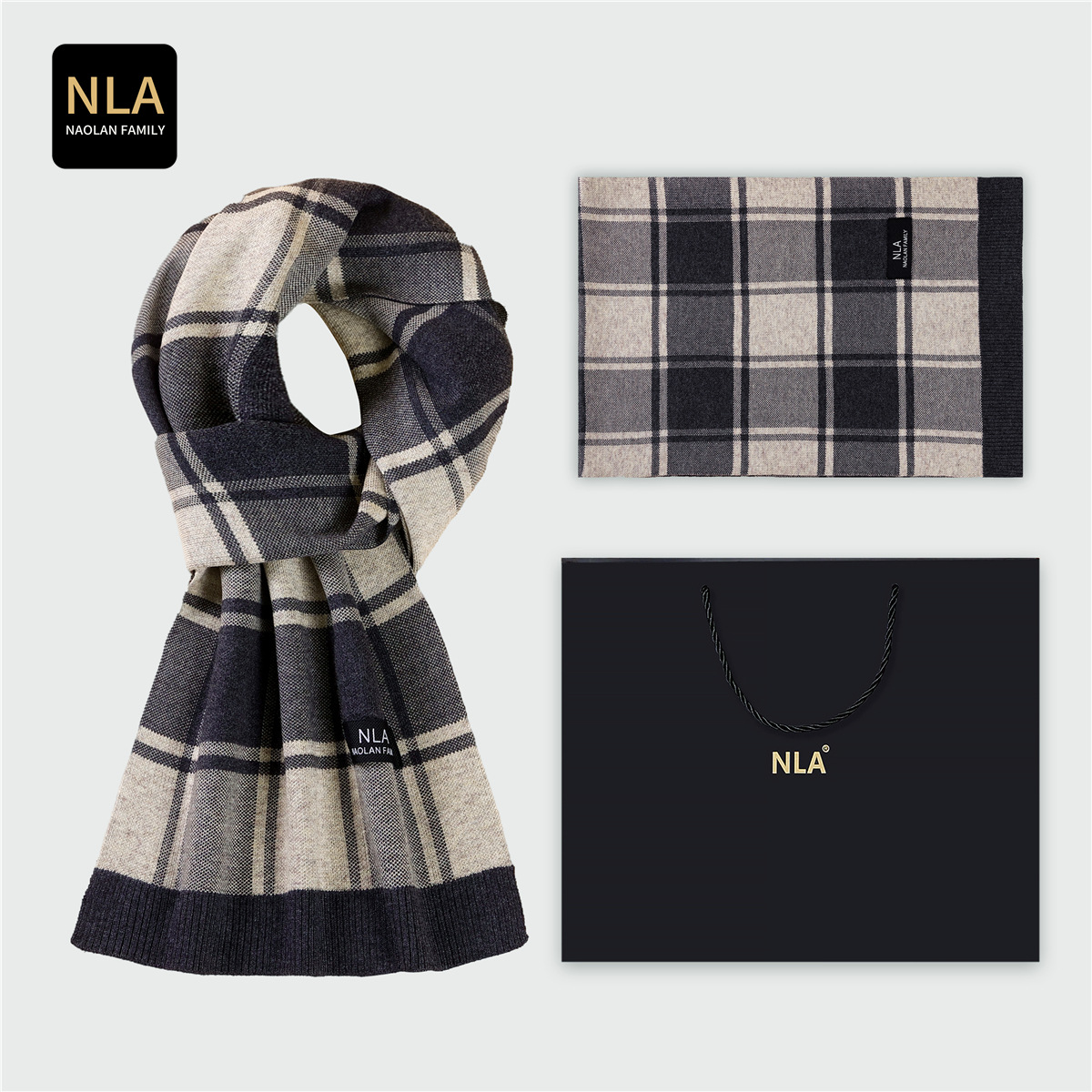 Подарочная коробка, вязаный му – обзор и цена Wool Scarf Men