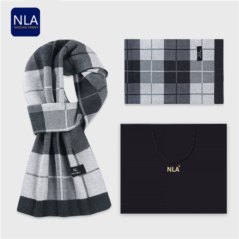 Подарочная коробка, вязаный му – обзор и цена Wool Scarf Men