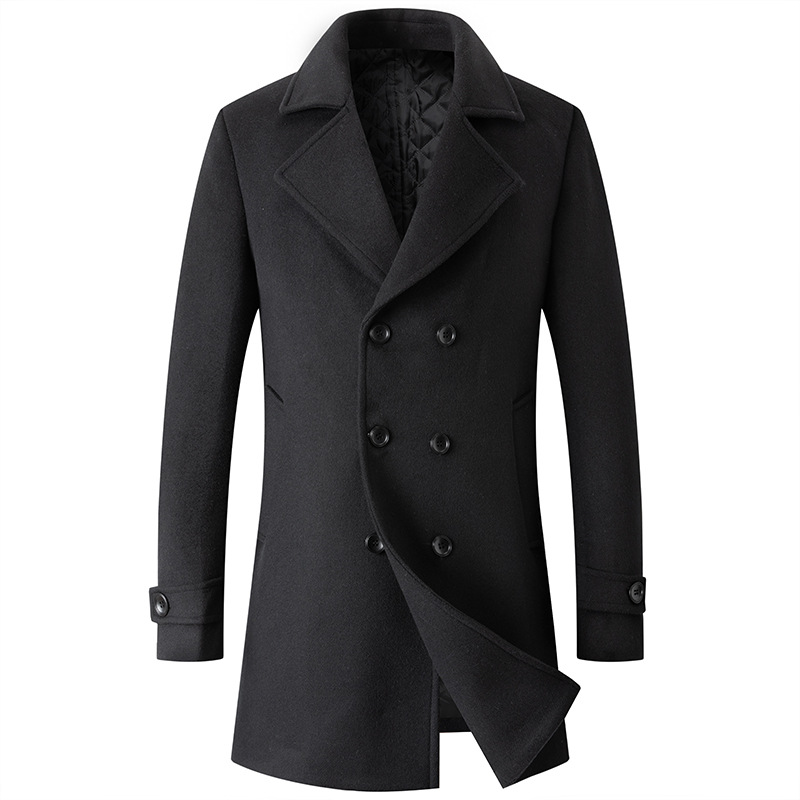 Двубортное пальто, Мужская шер – обзор и цена Wool Coat Peacoat