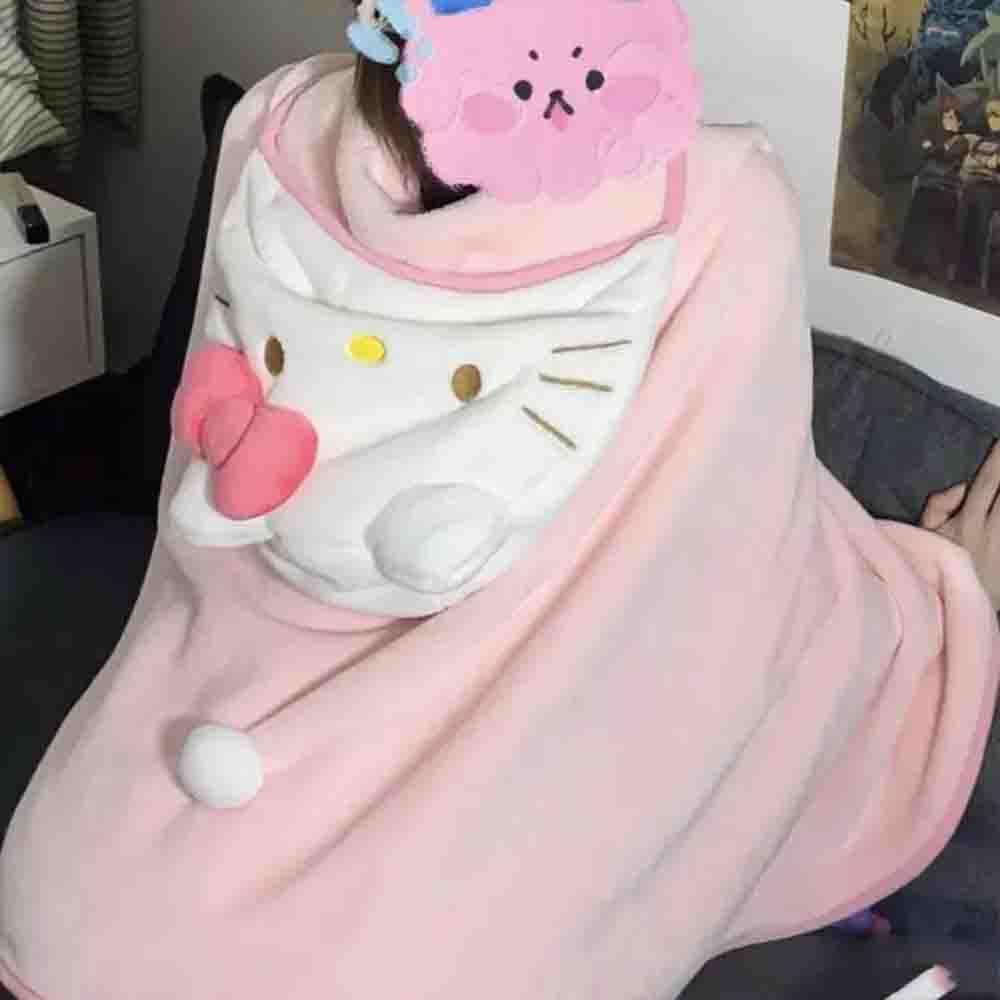 Милый плед-накидка Hello Kitty – обзор и цена Shawl Wrap Winter