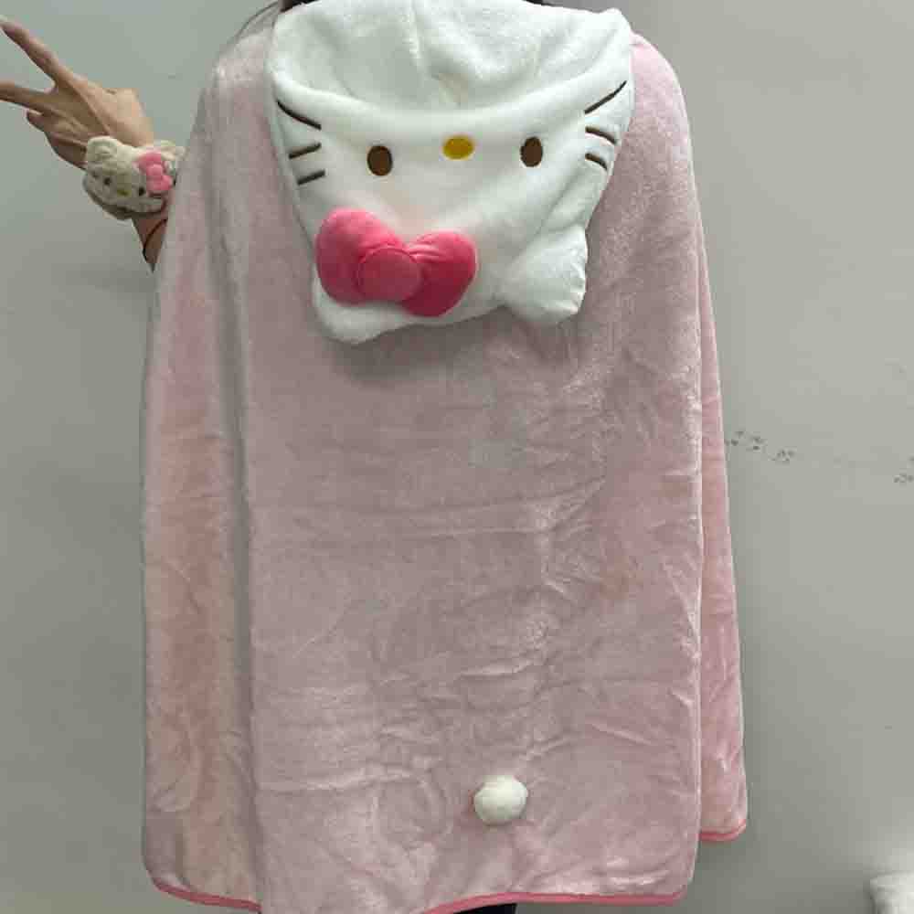 Милый плед-накидка Hello Kitty – обзор и цена Shawl Wrap Winter