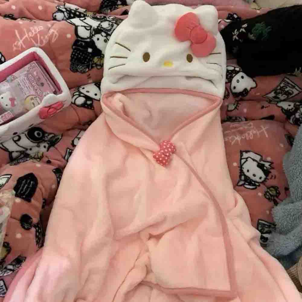 Милый плед-накидка Hello Kitty – обзор и цена Shawl Wrap Winter