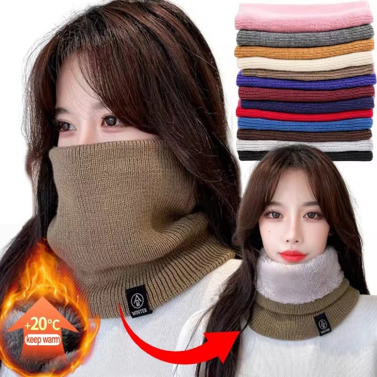 Однотонный зимний плюшевый глу – обзор и цена Neck Gaiter Fleece